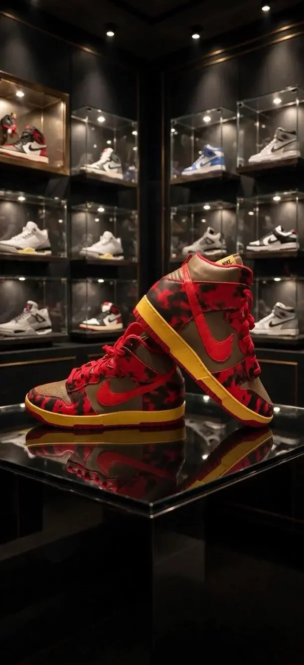 Size 14 Nike Dunk High 1985 Red Acid Wash DD9404-600 OG Box